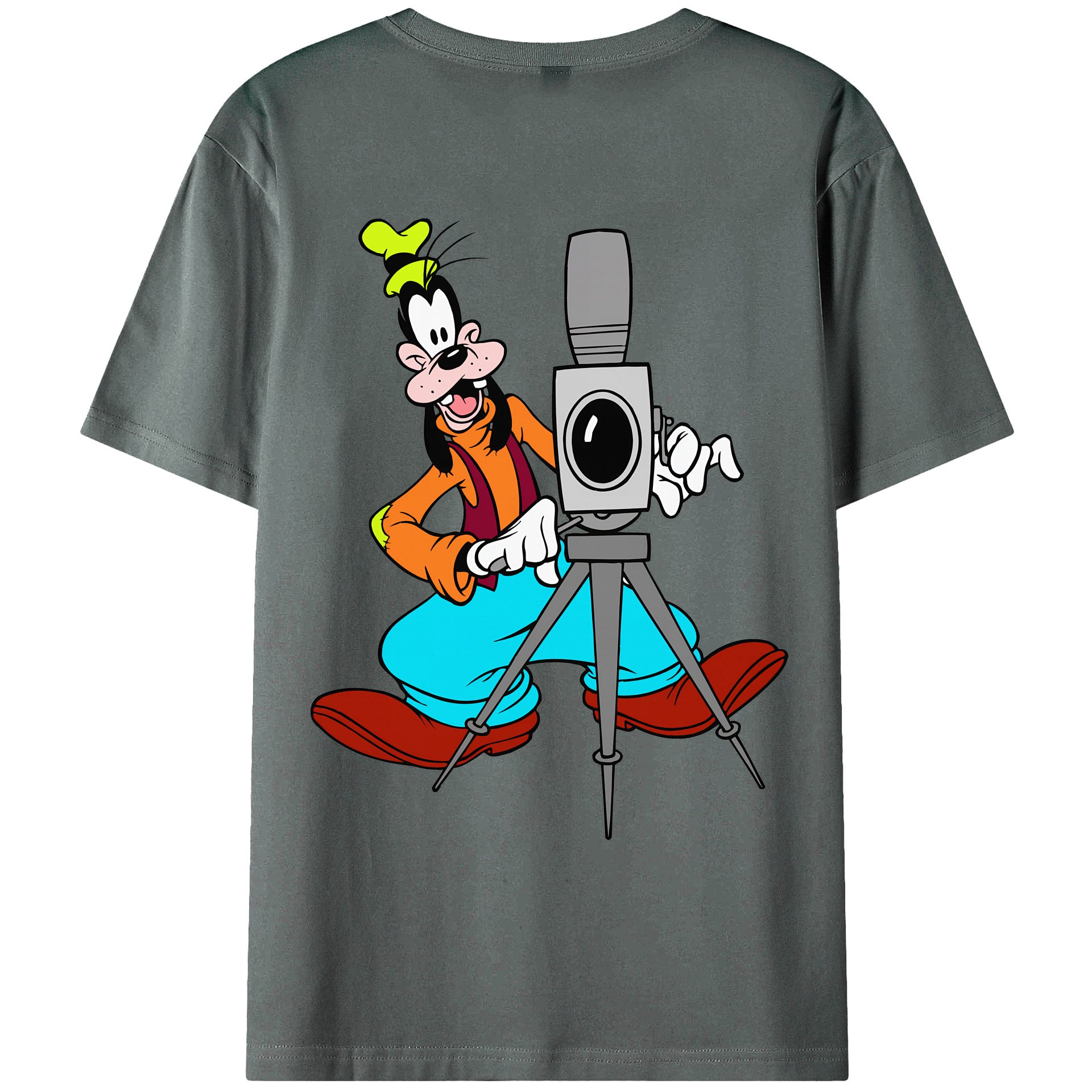 （画像用） ミッキーマウス Mickey Mouse 綿100％ メンズ半袖Tシャツ（バックプリント） 通気性